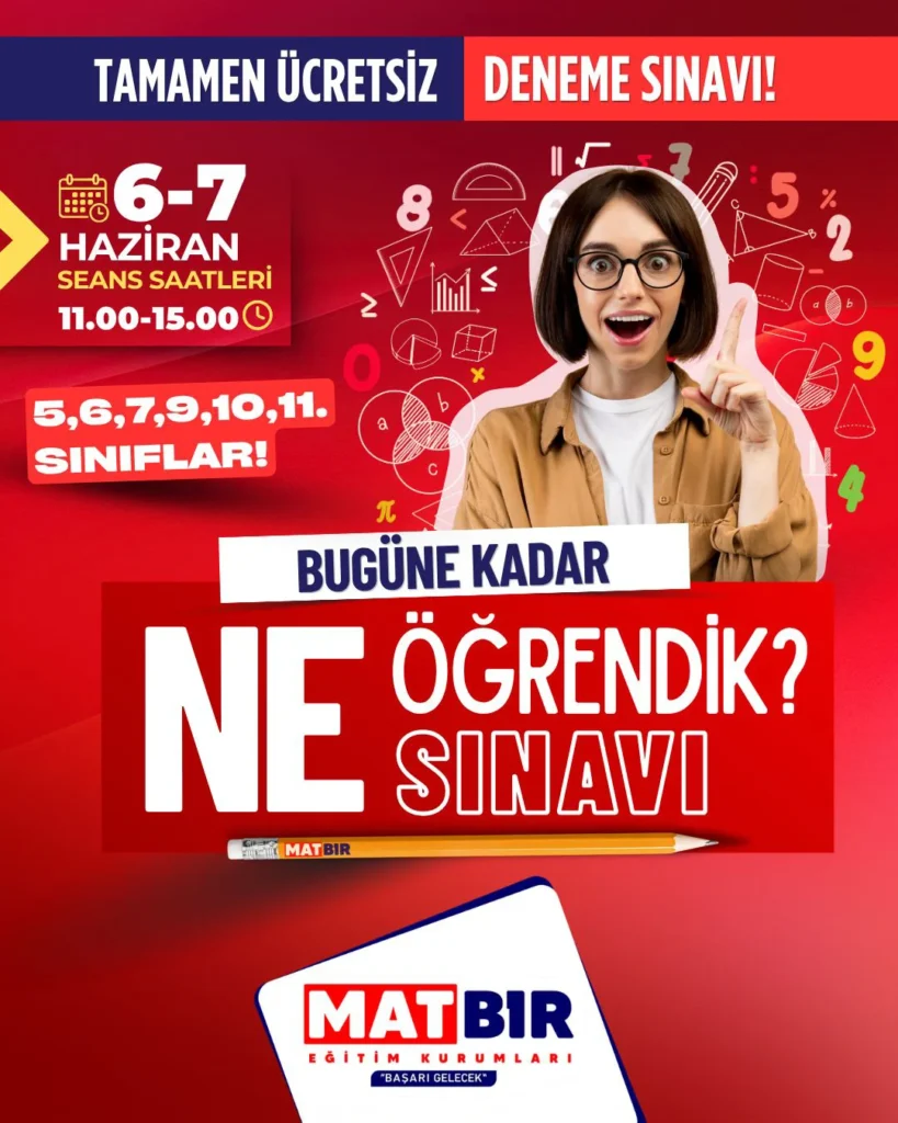 bugune kadar ne ogrendik deneme sinavi | Batman Matbir Kurs